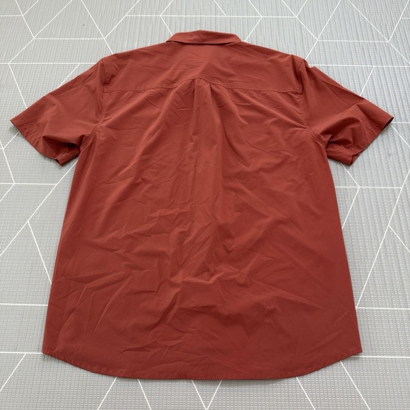 Cotopaxi Men's Short Sleeve Button Down Size XXL Orange Performance Stretch - Picture 2 of 7
